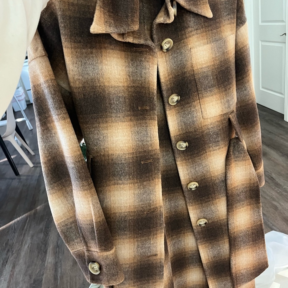Plaid Brown Women's Jacket from quaint